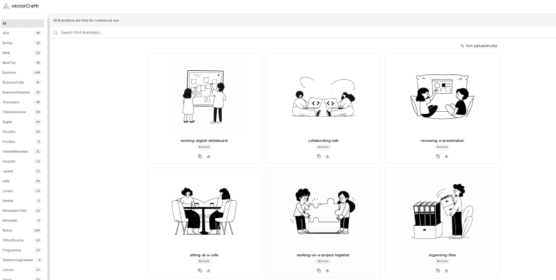 Vectorcraftr - 一个不错的插画素材库-青春分享栈