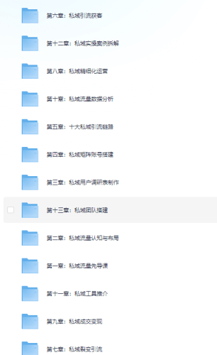 私域流量获客运营实战教课程 【夸克】-青春分享栈