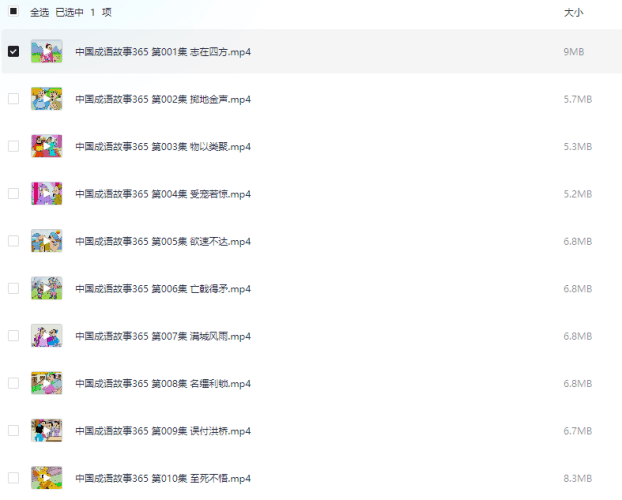 国学科普动画片《中国成语故事365》小朋友学习成语的优质资源【夸克】-青春分享栈