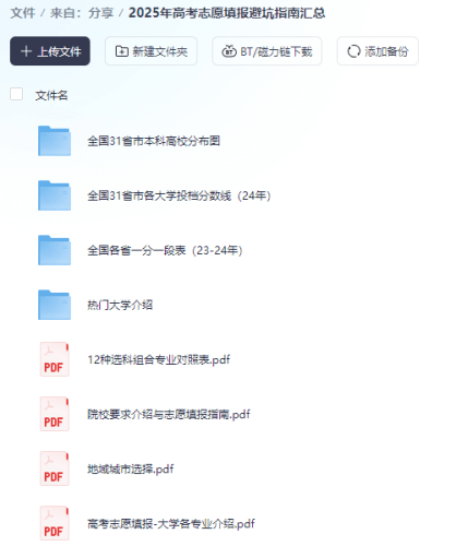 2025年高考志愿填报避坑指南汇总【夸克】-青春分享栈